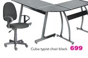 Cuba Typist Black Chair