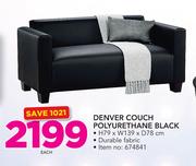 Denver Couch Polyurethane Black