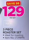 Mainstays 3 Piece Roaster Set-Per Set