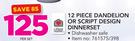 Always Home 12 Piece Dandekion Or Script Design Dinnerset-Per Set