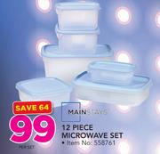 Mainstays 12-Piece Microwave Set-Per Set