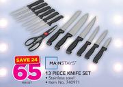 Mainstays 13 Piece Knife Set-Per Set