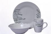Always Home 16 Piece Round Scroll Design Dinnerset-Per Set