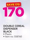 Double Cereal Dispenser Black