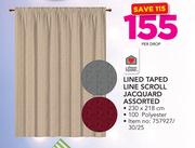 Always Home Lined Taped Line Scroll Jacquard Assorted-Per Drop