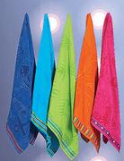 Always Home Assorted Embossed Velour Beach Towel-86 x 150cm Each