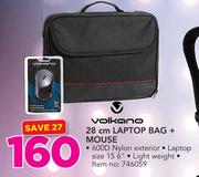 Volkano 28cm Laptop Bag + Mouse