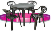 Antracite Ebony Lowback Black Chair-Each
