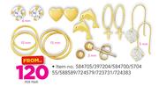 9CT Gold Earring Selection-Per Pair