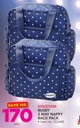 Kingdom Busby 2 Way Nappy Back Pack-Each