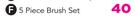 Academy 5-Piece Brush Set