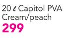 Deluxe Capitol PVA Paint Cream/Peach-20Ltr
