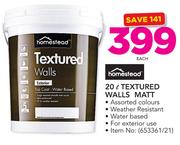 Homestead Textured Walls Matt-20Ltr Each