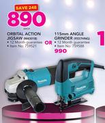Makita Orbital Action Jigsaw (M4301B) Or 115mm Angle Grinder(9557HNG)-Each