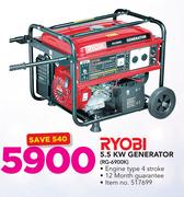 Ryobi 5.5 KW Generator (RG-6900K)