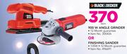 Black & Decker 900W Angle Grinder Or Finishing Sander-Each