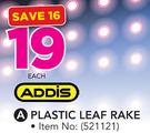 Addis Plastic Leaf Rake-Each