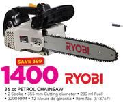 Ryobi 36cc Petrol Chainsaw