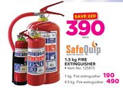 Safe Quip 1.5kg Fire Extinguisher-Each