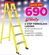 Gravity 6 Step Fibre Glass Ladder