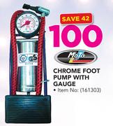 Moto Quip Chrome Foot Pump With Gauge