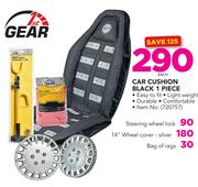 Car Cushion Black 1 Piece-Each