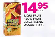 Liquid Fruit 100% Fruit Juice Blend-1Ltr Each
