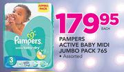 Pampers Active Baby Midi Jumbo Pack 76’s-Each