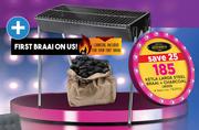 Ketla Large Steel Braai + Charcoal JB200
