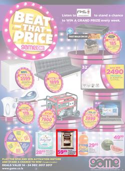 Game Lesotho : Beat that Price (14 Dec - 24 Dec 2017), page 1