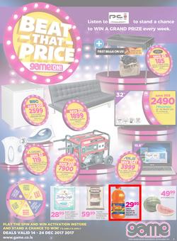 Game Lesotho : Beat that Price (14 Dec - 24 Dec 2017), page 1