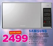 Samsung 40Ltr Grill Mirror Microwave Oven MG402MADXBB F