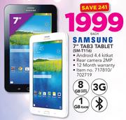 Samsung 7" Tab3 Tablet SM-T116-Each