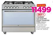Defy 5 Burner Gas Electric Stove Stainless Steel DGS161