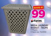 Alplas Mega Laundry Plastic Basket(Taupe)