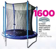 Horizon 8 Foot Trampoline And Safety Net Combo Set