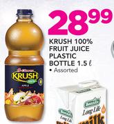 Krush 100% Fruit Juice Plastic Bottle-1.5Ltr