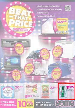Game Tanzania : Beat that Price (14 Dec - 24 Dec 2017), page 1
