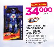Adventures 38cm Animated Space Robot With Light And Sound-Each