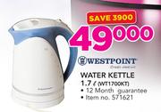 Westpoint 1.7Ltr Water Kettle WT1700KT