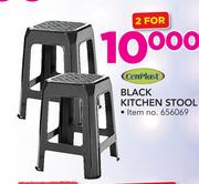 CenPlast Black Kitchen Stool-For 2