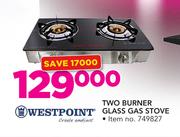 Westpoint Two Burner Glass Gas Stove