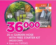 Garden Master 20m Garden Hose With Free Starter Kit MD2012WF
