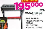 Megamaster 700 Barrel Freestanding Braai Mild Steel