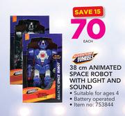 Adventure 38cm Animated Space Robot With Light And Sound-Each