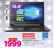 Lenovo 15.6" Intel Celeron Notebook IDEAPAD 110