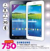Samsung 7" Tab3 Tablet SM-T116-Each