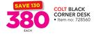 Colt Black Corner Desk
