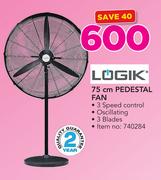 Logik 75cm Pedestal Fan