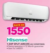Hisense 1.5HP Split Aircon AS-12CR4FVNNS